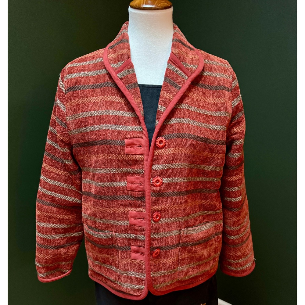 Koret Red Textured‎ Striped Jacket Women's MP